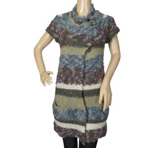 Sandwich Colourful Long Bohemian Wool Blend Sweater